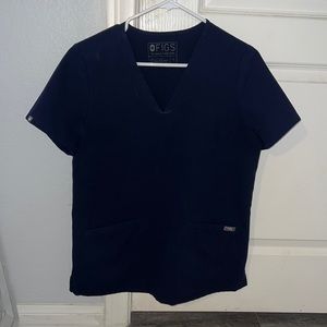 Figs Casma navy scrub top